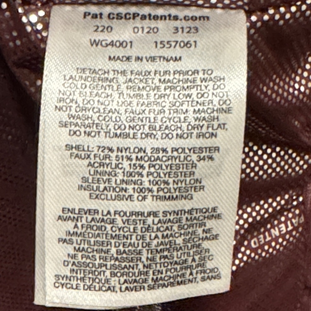 Columbia OmniTech Kids' Burgundy Hooded Puffer Jacket - Picture 10 of 10
